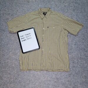 Vintage Ralph Lauren Polo Jeans‎ Co Plaid Button Down Short Sleeve Shirt Medium
